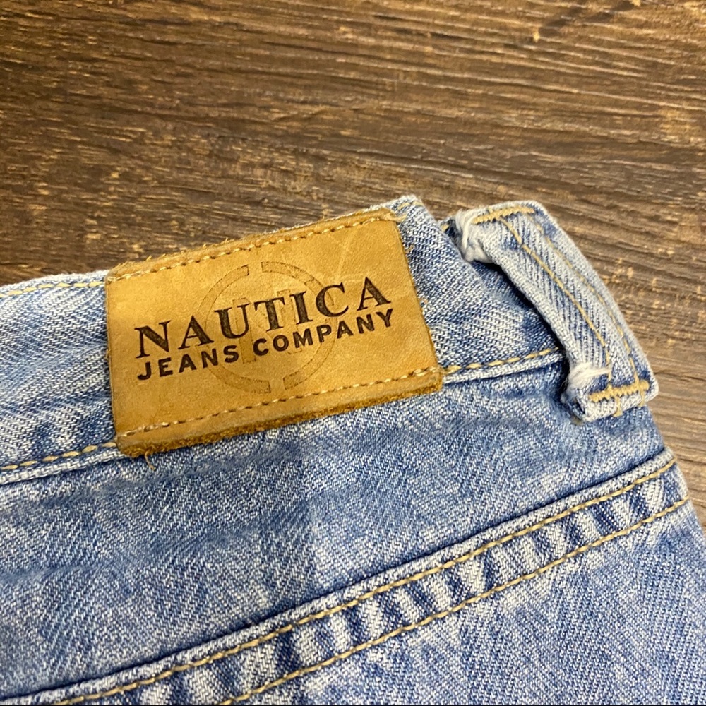 Nautica Vintage 1990s High waist Denim Jean Skirt - Picture 9 of 10